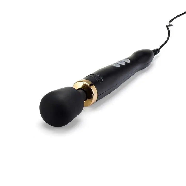 Doxy Wand Vibrator Sex Toy Die Cast - Matte Black / Gold  Wand Vibrator