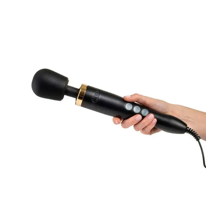 Doxy Wand Vibrator Sex Toy Die Cast - Matte Black / Gold  Wand Vibrator