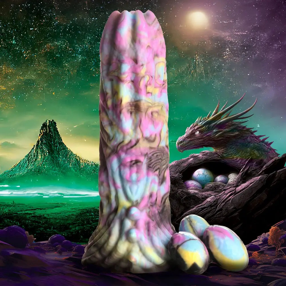 Dragon Spawn Ovipositor Silicone Dildo with Eggs 