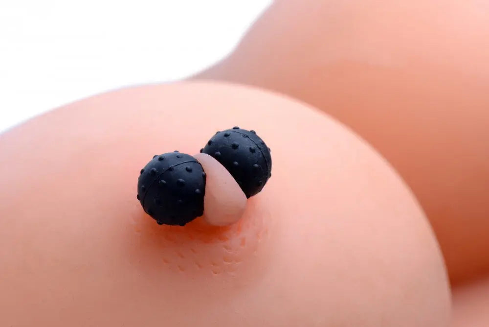 Dragon's Orbs Nubbed Silicone Magnetic Balls  Nipple and Clit Toys