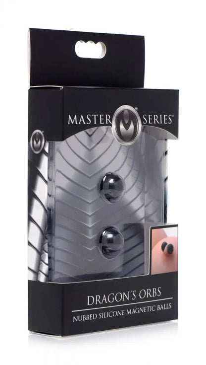 Dragon's Orbs Nubbed Silicone Magnetic Balls  Nipple and Clit Toys