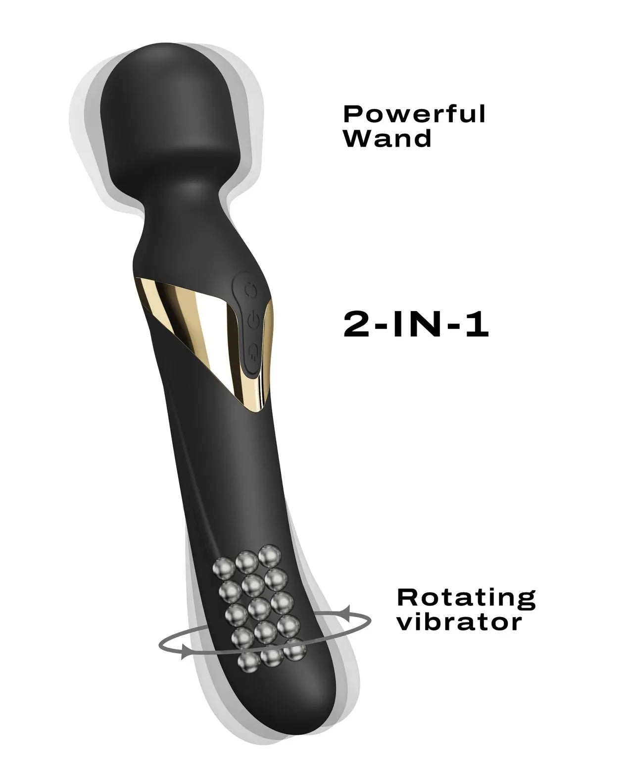 Dual Orgasms Wand Vibrator Sex Toy for Women  Wand Vibrator