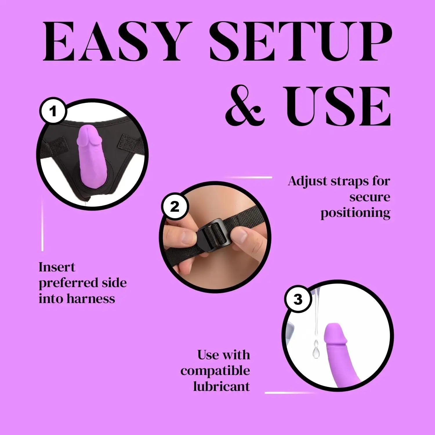 Dual Penetration Strap-on Kit - Silicone Double Dildo with Harness  Strap-on Kit