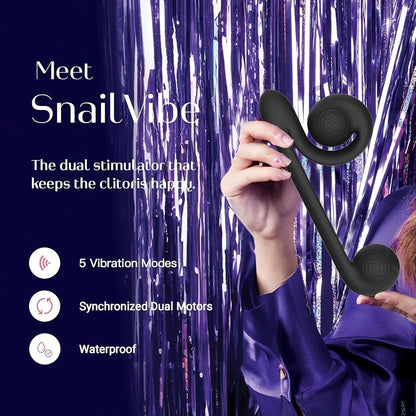 Dual Stimulation Snail Vibrator Snail Sex Toy - Snail Vibe Black Rabbit Vibrator Sex Toy  Vibrator