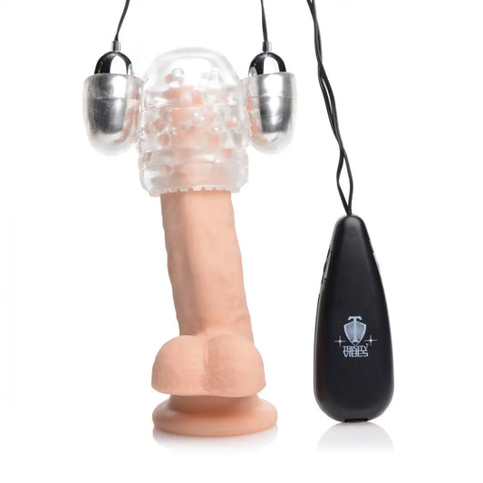 Dual Vibrating Penis Head Teaser Penis Vibrator Male Sex Toy  Vibrating Toys