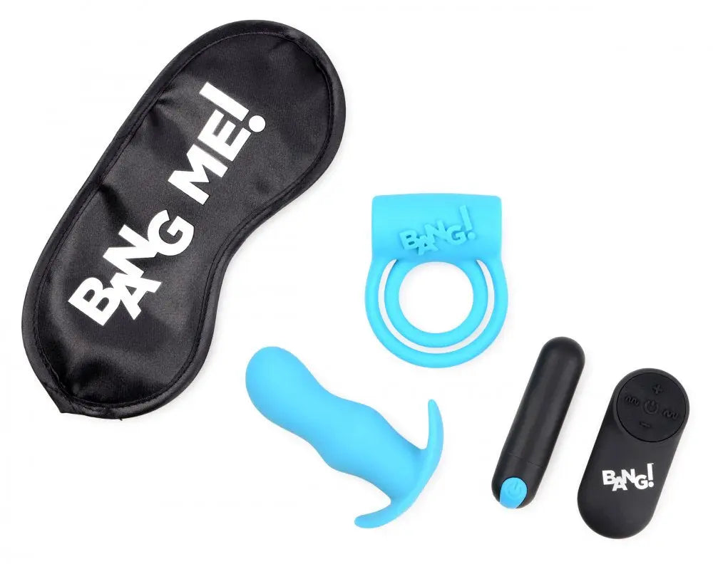 Duo Blast Remote Control Cock Ring and Butt Plug Vibe Kit  Vibrator Kits and Accessories