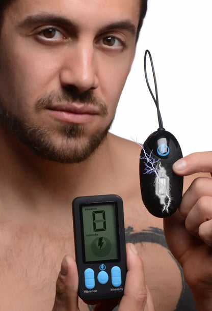 E-Stim Pro Silicone Vibrating Egg with Remote Control  Electro