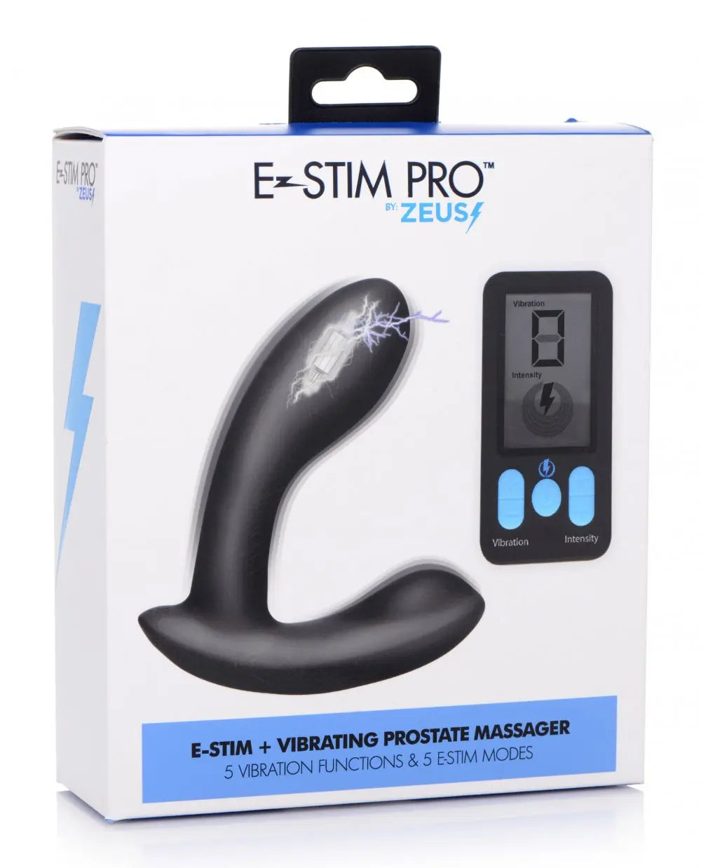 E-Stim Pro Silicone Vibrating Prostate Massager with Remote Control  Electro