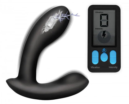 E-Stim Pro Silicone Vibrating Prostate Massager with Remote Control  Electro