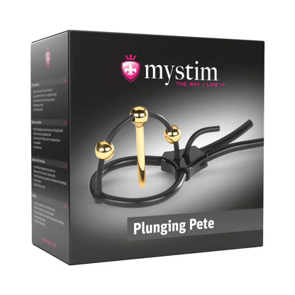 E-stim Urethral Sound Mystim Plunging Pete Corona Glans Strap with Urethral Sound  Fetish - ElectroStim