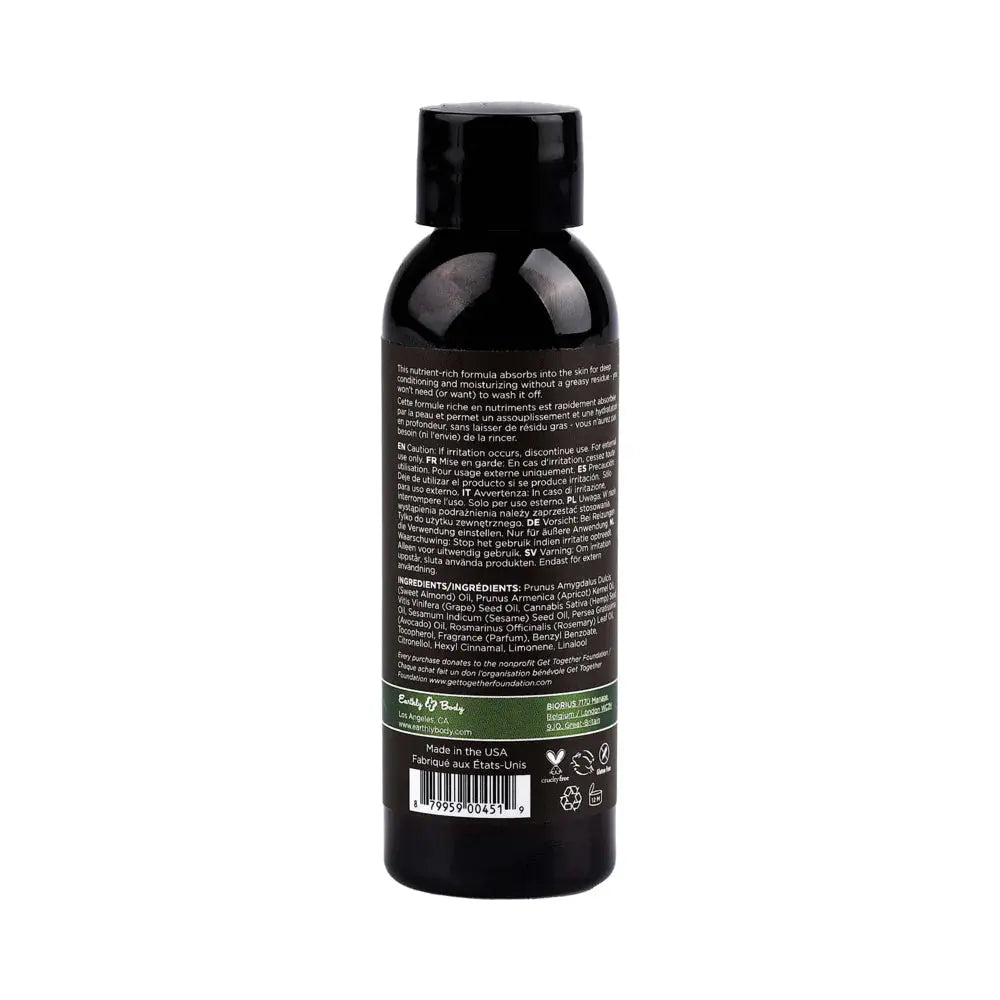 Earthly Body Hemp Seed Massage Oil 3-Piece Gift Set  Lubes, Lotions and Accessories