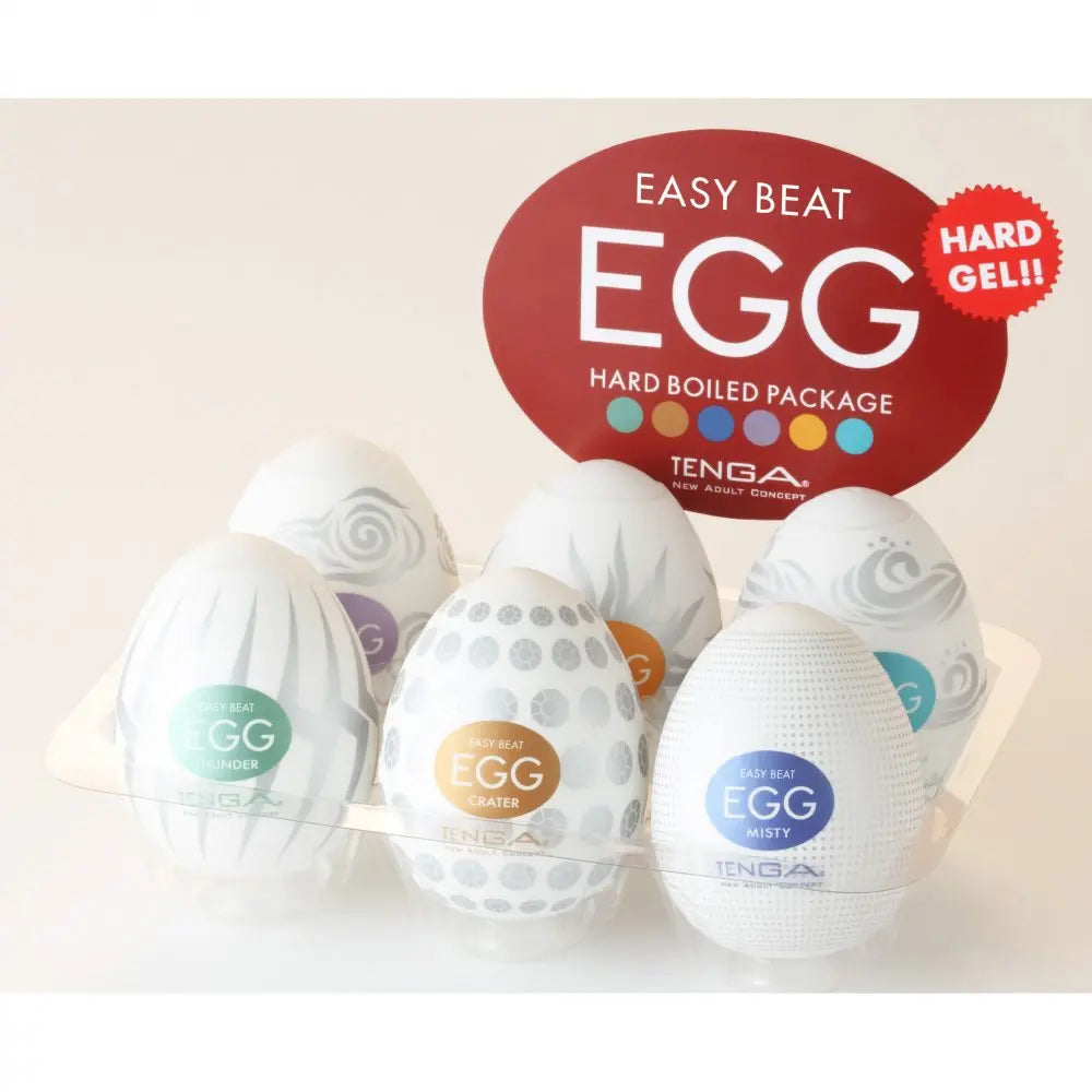 Easy Beat Egg Hard Boiled Masturbator Six Pack  For Him