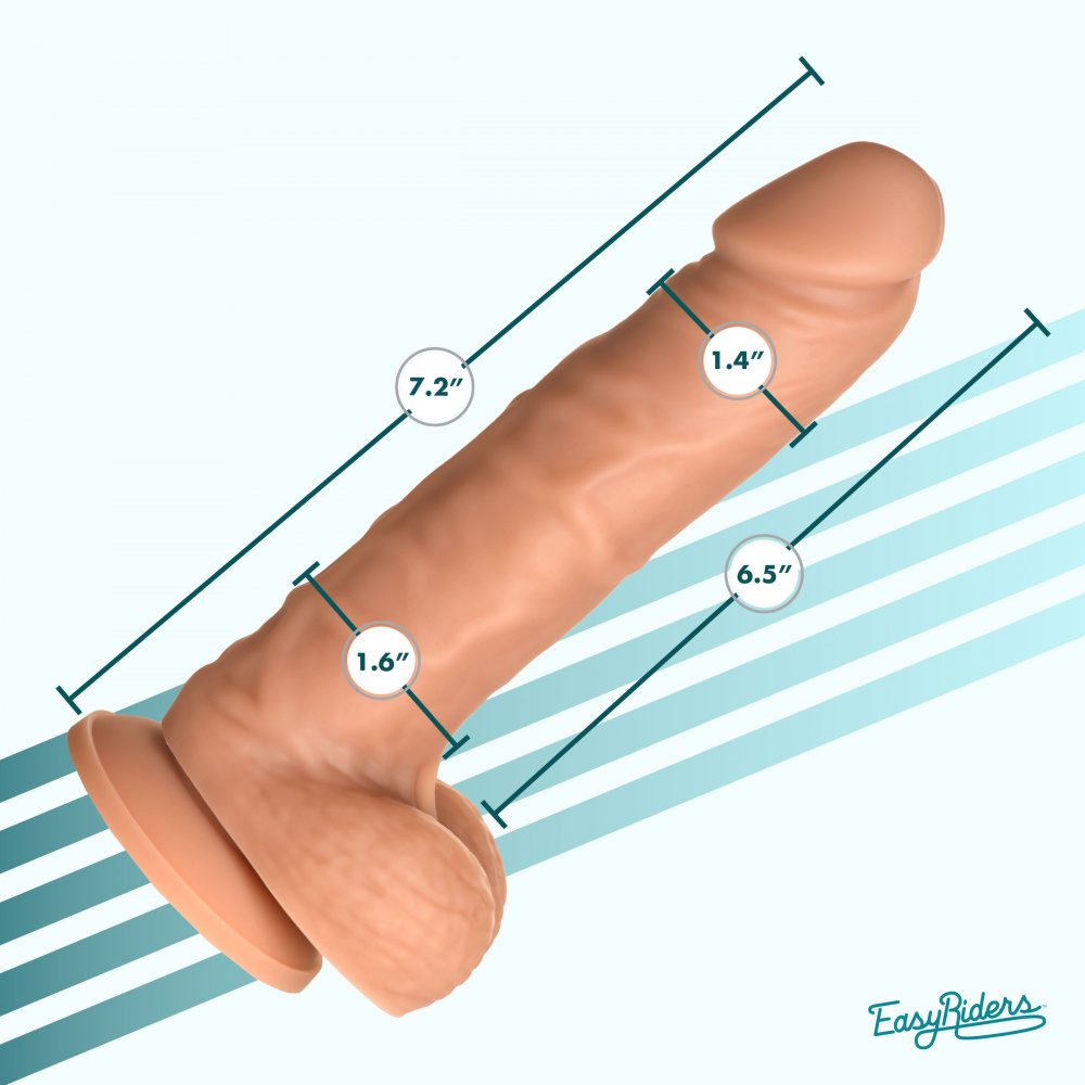 Easy Riders 7 Inch Silicone Realistic Dildo with Balls Medium Body Safe Sex Toy (Copy)  Dildos