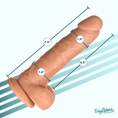 Easy Riders 7 Inch Silicone Realistic Dildo with Balls Medium Body Safe Sex Toy (Copy)  Dildos