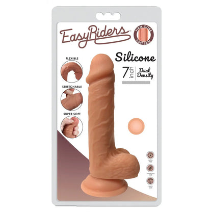 Easy Riders Dual Density Silicone Dildo - 7 Inch  Suction Cup Dildos