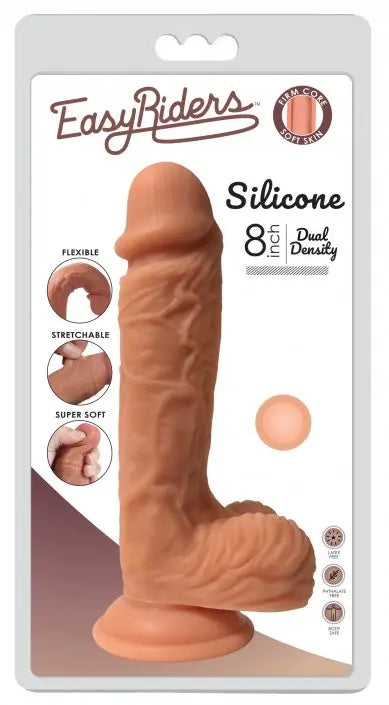 Easy Riders Dual Density Silicone Dildo - 8 Inch  Realistic Dildos