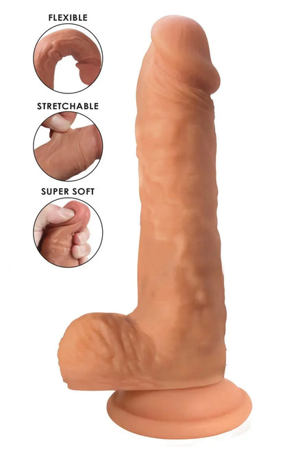 Easy Riders Dual Density Silicone Realistic Suction Cup Dildo Body Safe Silicone - 6 Inch  Dildos