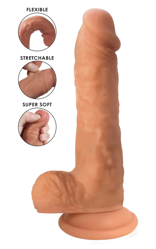 Easy Riders Dual Density Silicone Realistic Suction Cup Dildo Body Safe Silicone - 6 Inch  Dildos