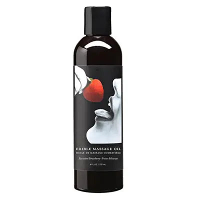 Edible Massage Oil Strawberry  8 fl oz / 237 ml  Lubes, Lotions and Accessories