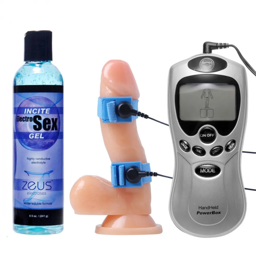 Electrosex Essentials 3 Piece Kit for Him Complete Estim Kit  Electro