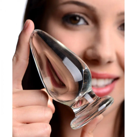 Ember Weighted Tapered Anal Plug Glass Butt Plug  Glass Anal Plug Sex Toy