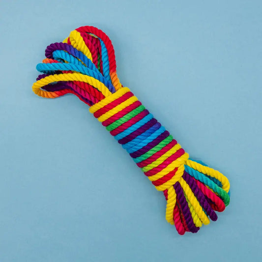 Emojibator Funfetti Rainbow Bondage Rope 26.25 ft.  Fetish - Cuffs & Restraints