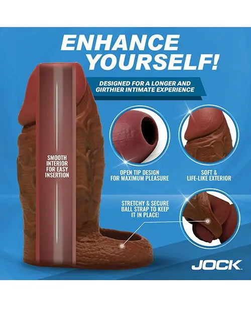 Enhancers Silicone Penis Extension Sleeve - Dark  Penis Extenders and Sleeves