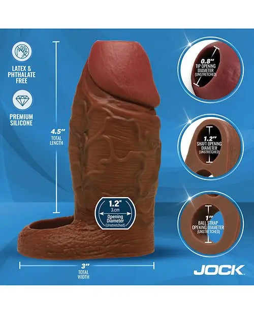 Enhancers Silicone Penis Extension Sleeve - Dark  Penis Extenders and Sleeves