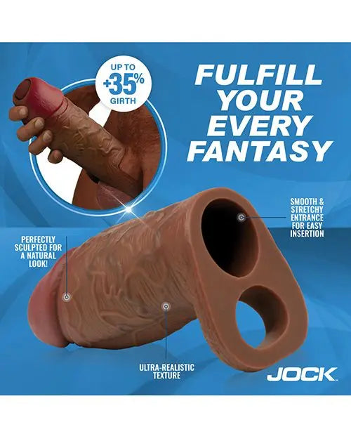 Enhancers Silicone Penis Extension Sleeve - Dark  Penis Extenders and Sleeves