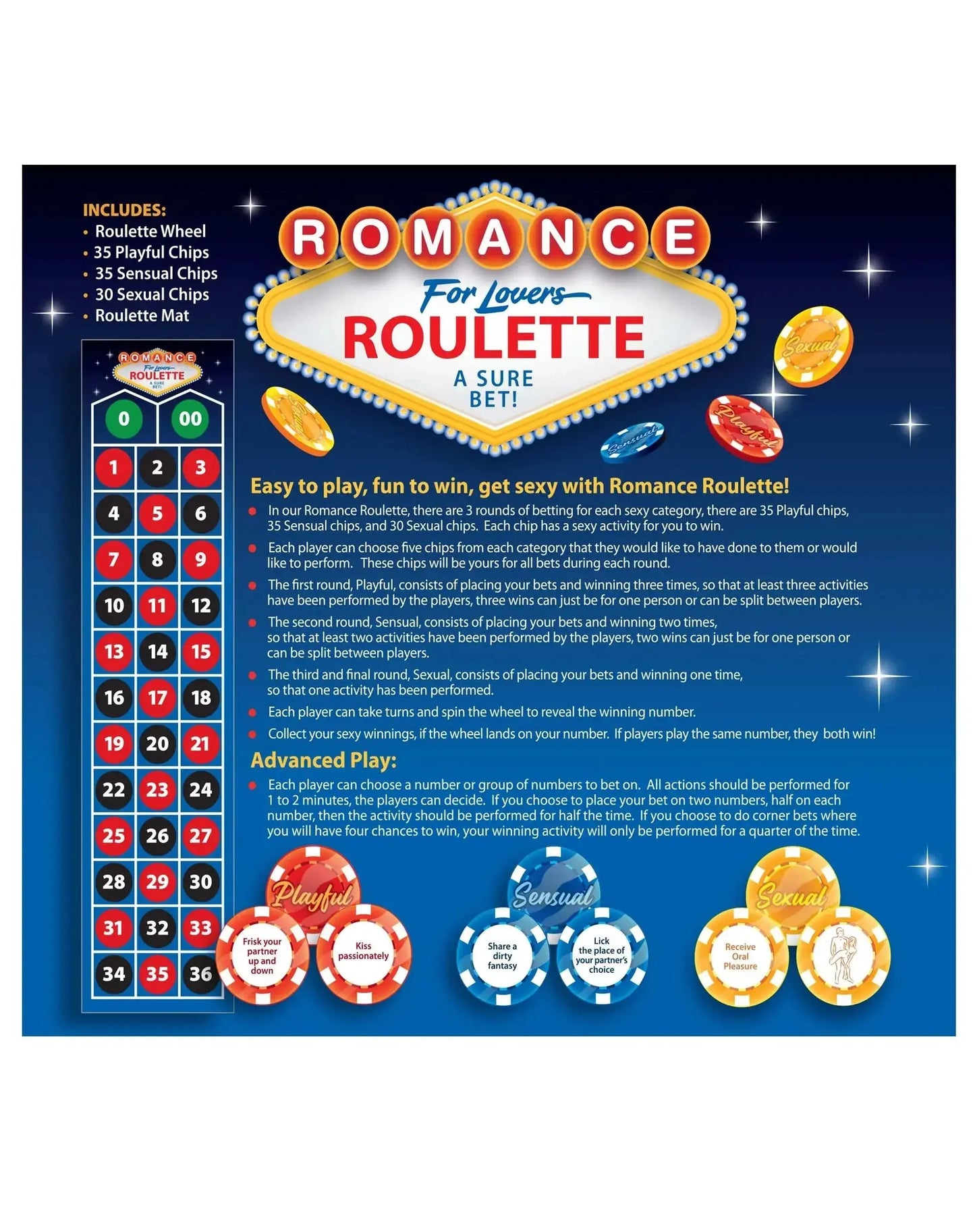 Erotic Roulette | Romance Roulette Erotic Game for Lovers  Games - Adult Couples Games