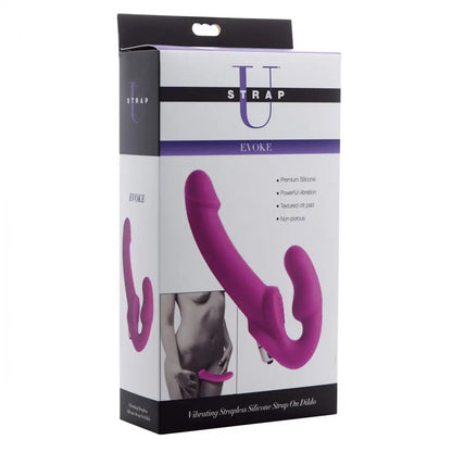 Evoke Vibrating Silicone Strapless Strap-on Dildo  Strap-on Dildo