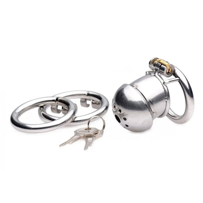 Exile Deluxe Locking Stainless Steel Confinement Chastity Cage  Chastity