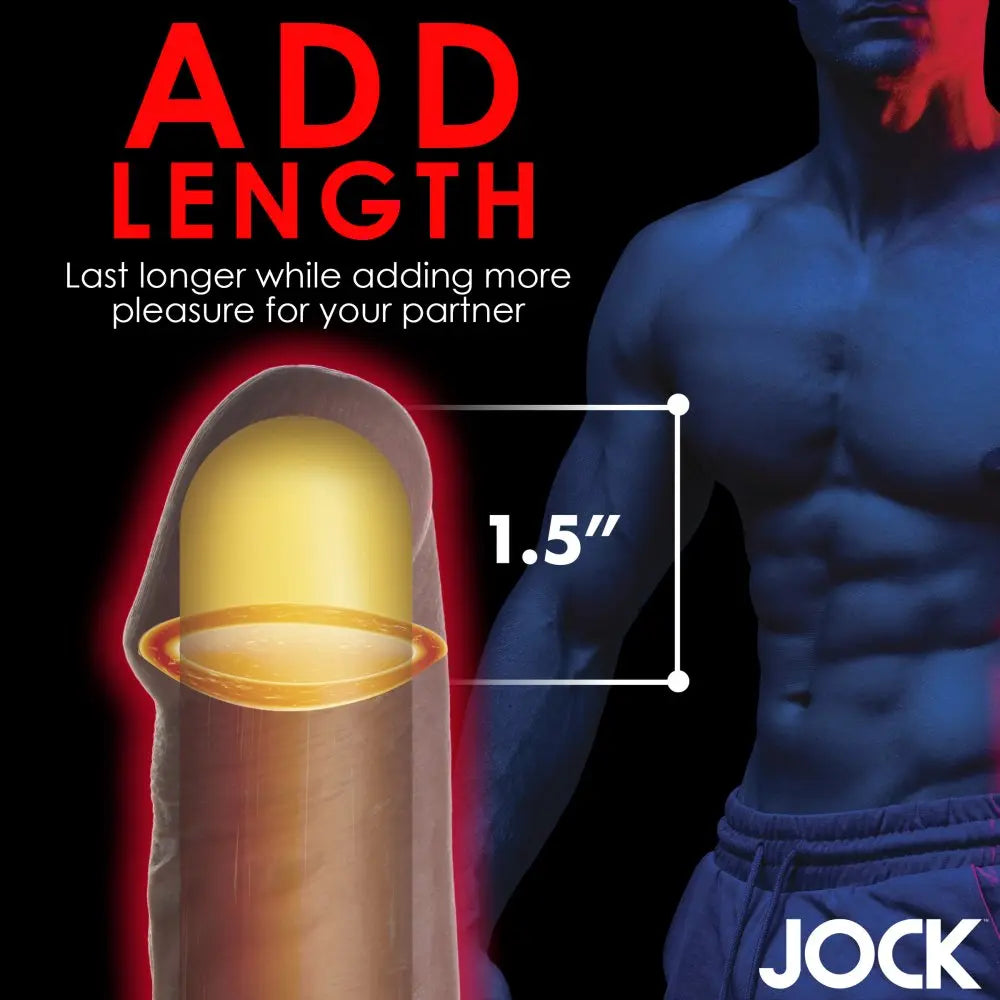 Extra Long 1.5 Inch Penis Extension - Dark Cock Sleeve  Penis Extenders and Sleeves