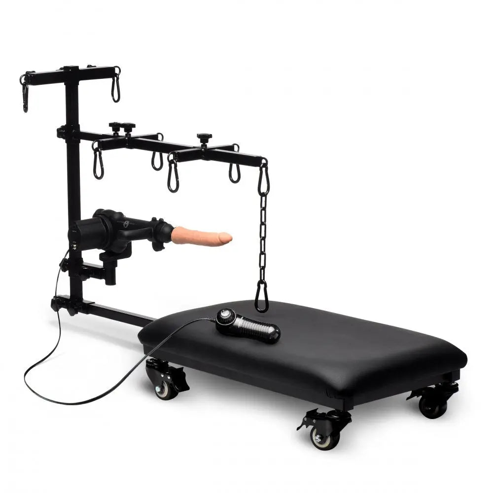 Extreme BDSM Furniture Hog Tie Restraint Rack with Sex Machine  Dungeon Furniture and Accessories