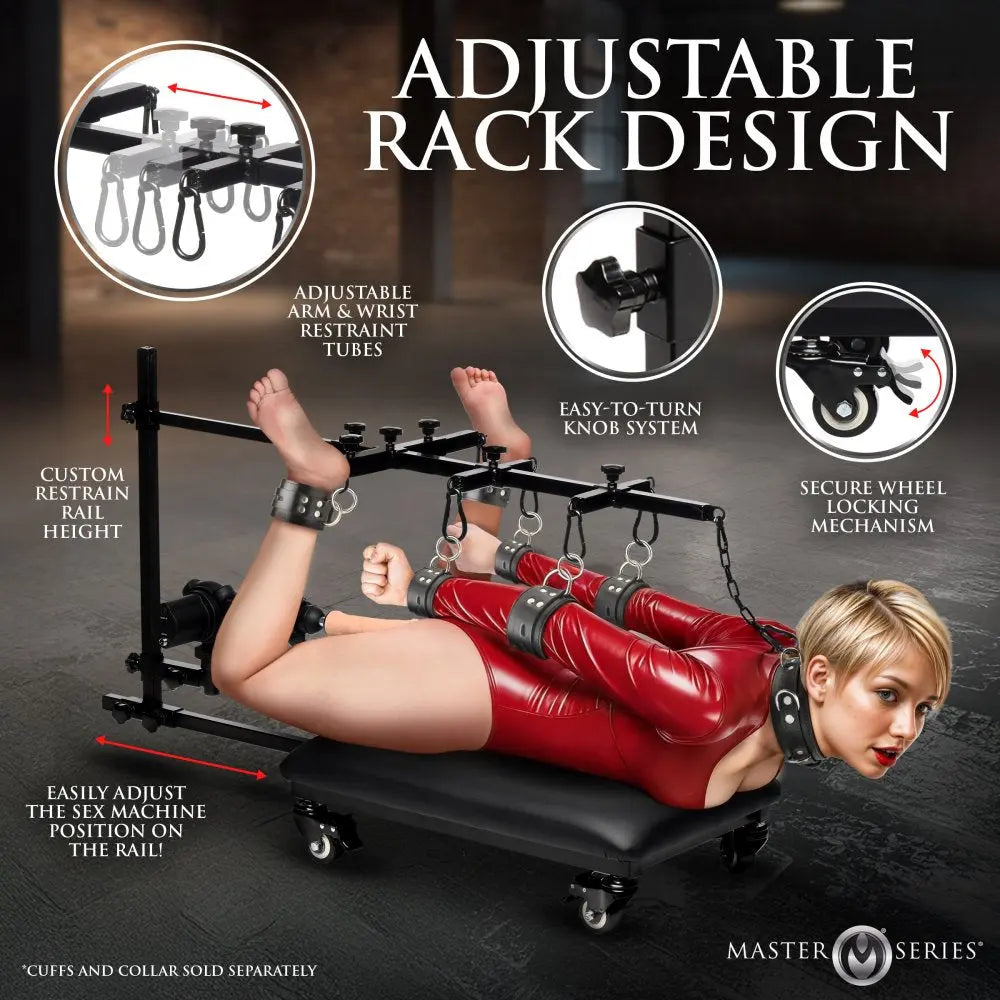 Extreme BDSM Furniture Hog Tie Restraint Rack with Sex Machine  Dungeon Furniture and Accessories