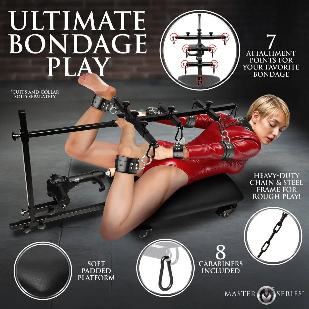 Extreme BDSM Furniture Hog Tie Restraint Rack with Sex Machine  Dungeon Furniture and Accessories