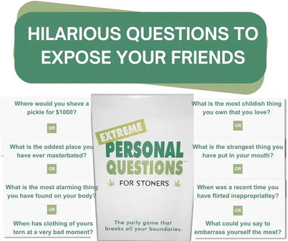 Extreme Personal Questions For Stoners Game - Adult Party Game  Games - Adult Party Games