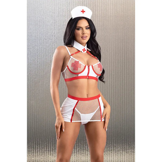 FL Perfect Health 5pc Sexy Nurse Costume M L  Lingerie - Costumes