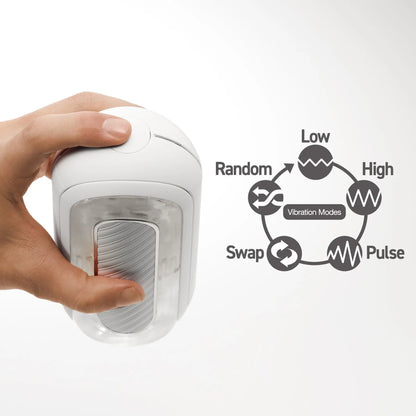 FLIP ZERO GRAVITY EV (ELECTRONIC VIBRATION) WHITE  Manual Stroker