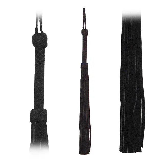 Flogger Black Suede Tails 30in 