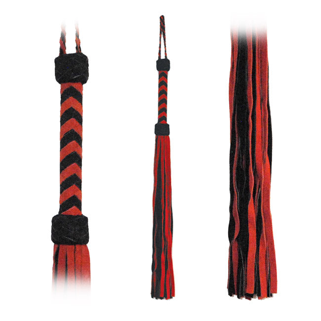 Flogger Red-Black Suede Tails 30in 