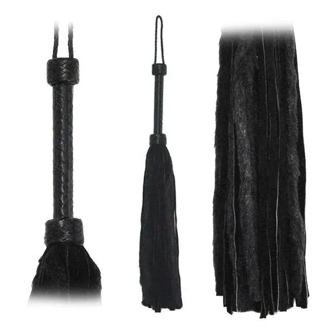 Flogger Black Fur Black Suede Tails 26in 