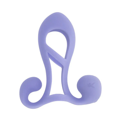 Fantasy Cage Rechargeable Vibrating Cock Cage Silicone Purple  Penis Extenders and Sleeves