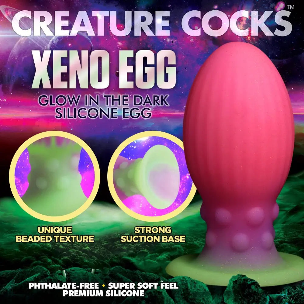 Fantasy Dildos Alien Egg Sex Toy Xeno Egg Glow in the Dark Silicone Egg - XL  Fantasy Dildos