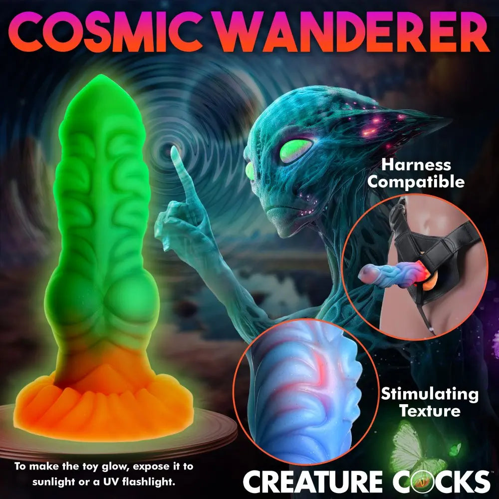 Fantasy Dildos Alien Sex Toy Alien Invader Glow-In-The-Dark Dildo Silicone  Fantasy Dildos