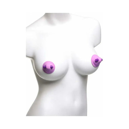 Fantasy For Her Silicone Vibrating Nipple Suckers Purple  Fetish - Nipple Clips Clamps & Suckers
