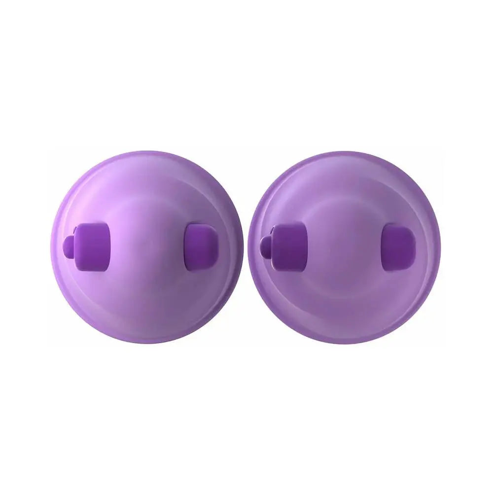 Fantasy For Her Silicone Vibrating Nipple Suckers Purple  Fetish - Nipple Clips Clamps & Suckers