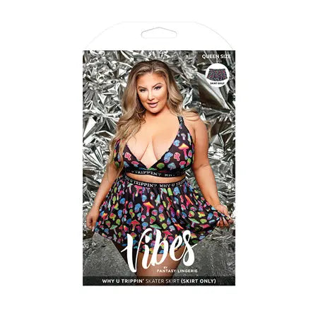 Fantasy Lingerie Vibes Why U Trippin' Skater Skirt Queen Size Black  Lingerie - Dresses