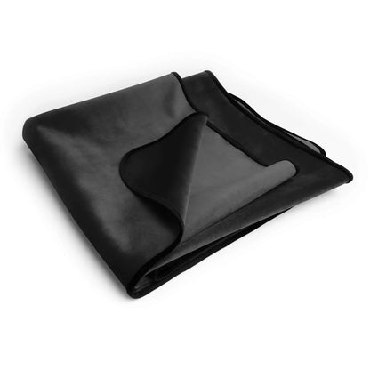 Fascinator Lush Throw  Black Microvelvet - King Size  BDSM