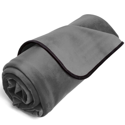 Fascinator Throw Grey Microvelvet - Regular Size  BDSM